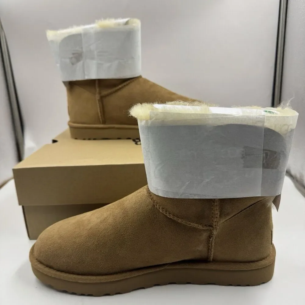 New 100% UGG Brand 1016501 Mini Bailey Bow II Women's Boots Shoes Chestnut